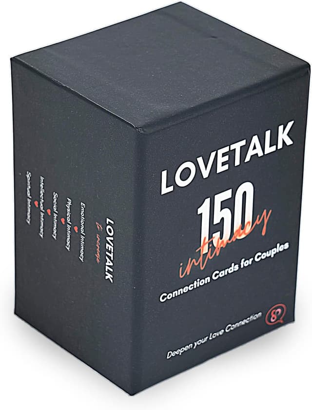 LOVETALK Connection Cards for Couples, Designed by a Psychotherapist – 5 Categories with 150 Spiritual & Emotional Conversations for Date Night – Couples Games – Gifts for Him & Her