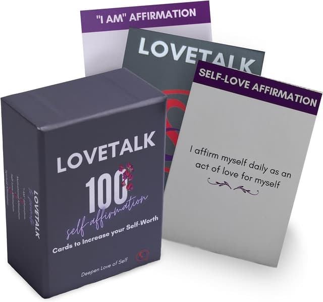 LOVETALK 100 Affirmation Cards for Women, Spiritual Gifts for Women, Inspirational Cards, Positive Affirmations Cards, Motivational Cards, Daily Affirmations for Women