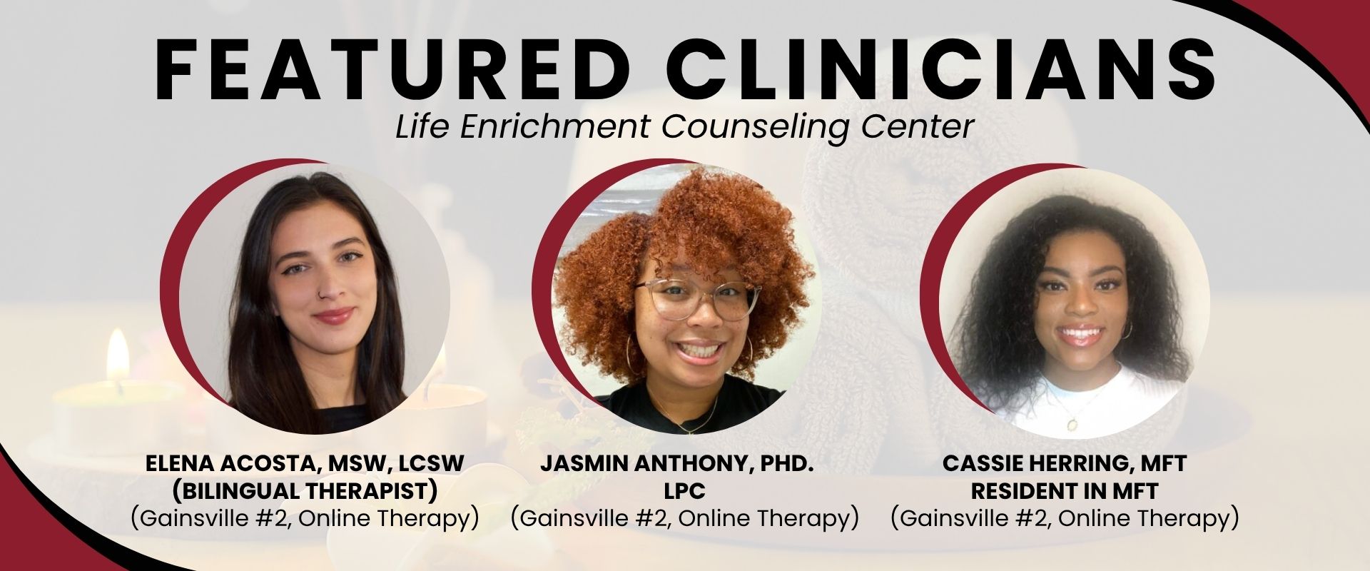Life Enrichment Counseling Center — Featured Clinicians